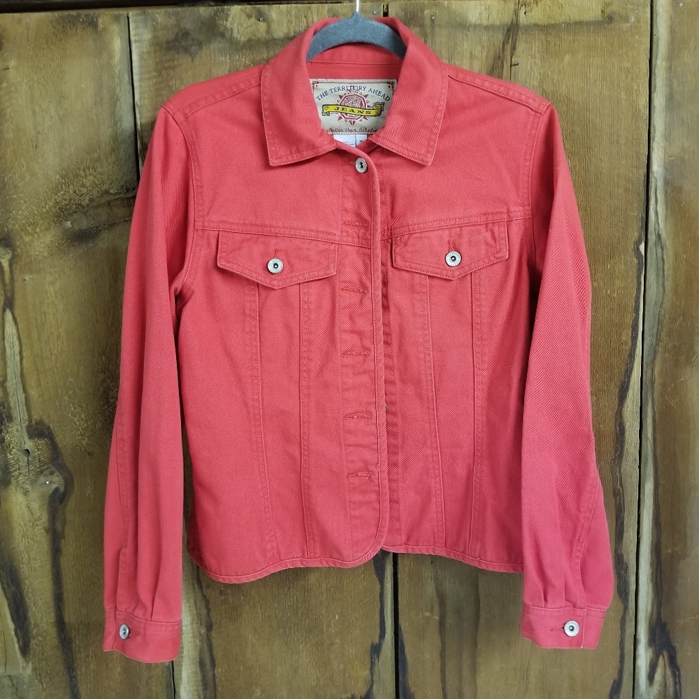 The Territory Ahead Red Jean Jacket